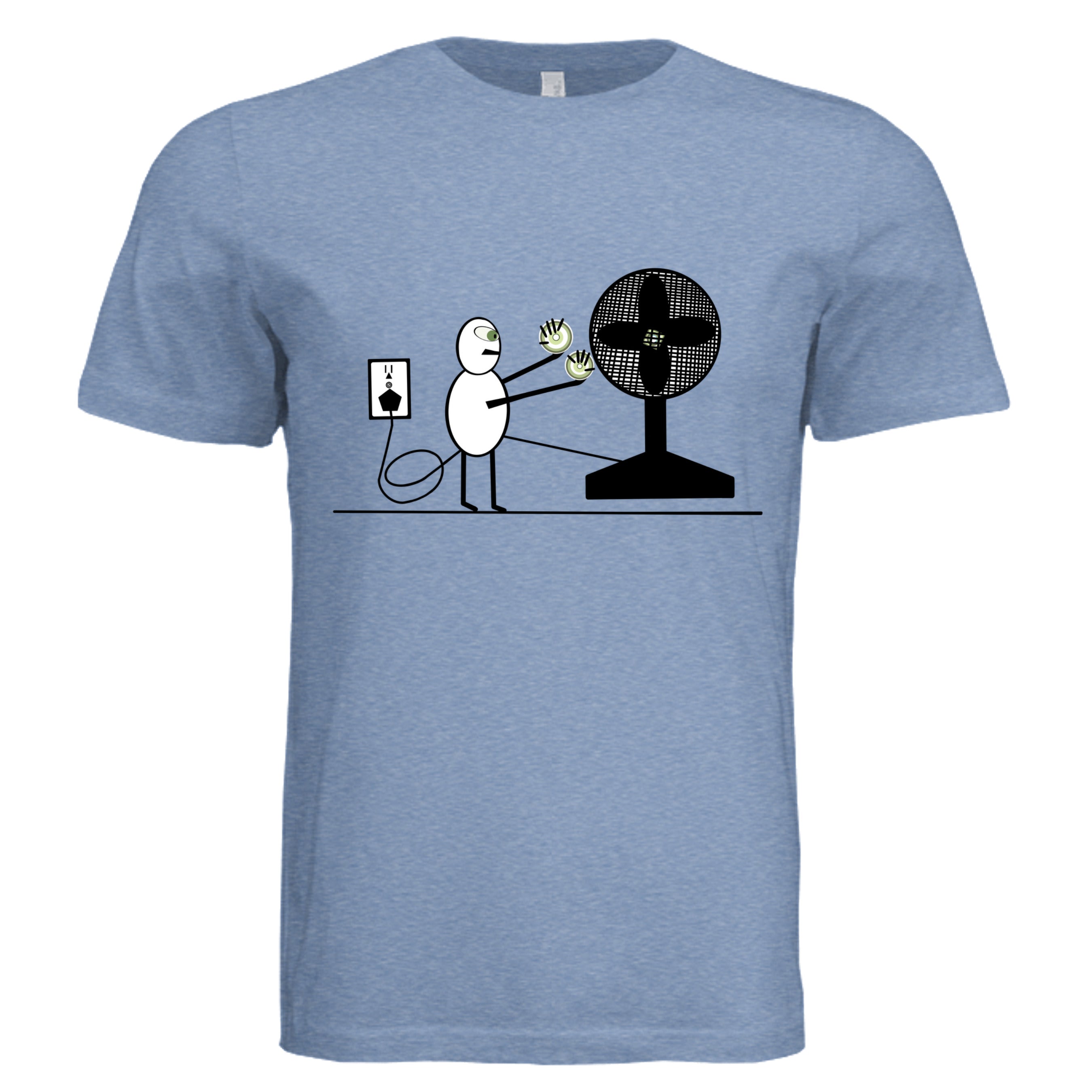 Solid Blue Triblend - 3413C - FRONT